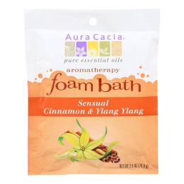 Aura Cacia - Foam Bath Sensual Cinnamon and Ylang Ylang - 2.5 oz - Case of 6