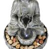 11.1inches Meditation Buddha Water Fountain Relaxing Decor for Home Office