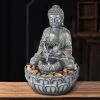 11.1inches Meditation Buddha Water Fountain Relaxing Decor for Home Office