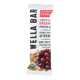 Wella Bar Cranberry Crunch Chilled Organic Protein Bar - Case of 8 - 1.9 OZ