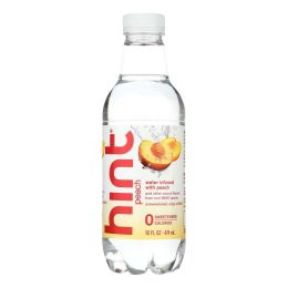 Hint Peach Water - Peach - Case of 12 - 16 Fl oz.