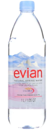 Evians Spring Water Bottled Water - Water - Case of 12 - 33.8 FL oz.Demo