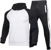 Men's Athletic Sweatshirt Tracksuit Pullover Hoodie Jogging Pants 2 Pieces Set