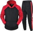 Men's Athletic Hooded Sweater Tracksuit Long-sleeved Pullover Sports Trousers Set