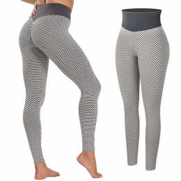 High Waist Yoga Pants Women's TIK Tok Leggings Butt Lifting Workout Tights Plus Size Sports Shapewear (Light Grey, M) (size: Light Grey-XXXL)