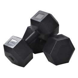 (Total 44lbs; 22lbs each) Weights dumbbells set; Dumbbells for for Men; Women - Vinyl Dumbbell Set for Gym; Home Workout. Pair; black (Material: Plastic)