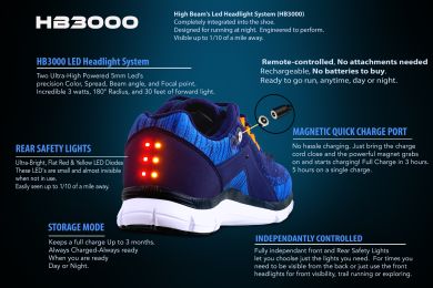 Women's Night Runner Shoes With LED Lights For Nighttime Walks and Runs (size: 45)