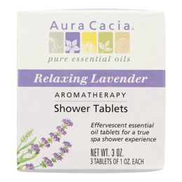 Aura Cacia - Aromatherapy Shower Tablets Relaxing Lavender - 3 Tablets (SKU: 414383)