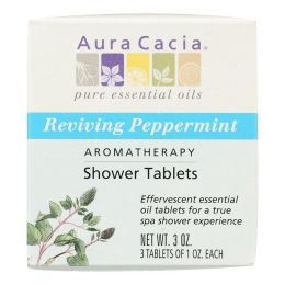 Aura Cacia - Reviving Aromatherapy Shower Tablets Peppermint - 3 Tablets (SKU: 414409)