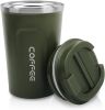 12 oz Stainless Steel Vacuum Insulated Tumbler - Coffee Travel Mug Spill Proof with Lid - Thermos Cup for Keep Hot/Ice Coffee; Tea and Beer