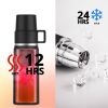 Healter 850ml Travel Vacuum Flask;  Water Thermos Bottle for Coffee;  Built-in Lid Cup;  Stainless Steel;  Thermal Tea Mug;  Sport Bottles