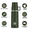 Healter 850ml Travel Vacuum Flask;  Water Thermos Bottle for Coffee;  Built-in Lid Cup;  Stainless Steel;  Thermal Tea Mug;  Sport Bottles